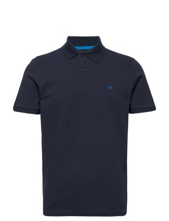 Slhdante Ss Polo W Polos Short-sleeved Marinblå Selected Homme