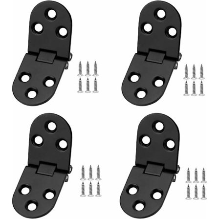 4 stk. sorte hængsler, 180 graders foldehængsler, foldehængsel til foldebord, skab, garderobe, trækasse, hjem, møbler