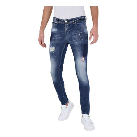 True Rise Slim Fit Stretch Jeans - 5201C blå, Herr, Herr, Storlek: W31