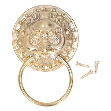 Antik Dørring Dørhåndtak Messing Dørbanker Trekk Hårdvare Beslag for Port Hageport