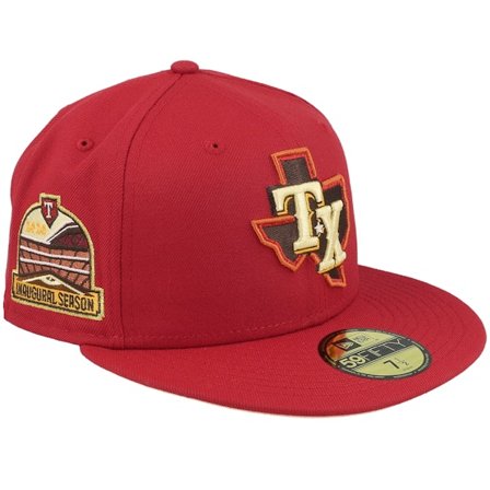 New Era - MLB Rød fitted Caps - Texas Rangers Extraction 59FIFTY 2020 Inaugural Season Red/Pink Uv Fitted @ Hatstore
