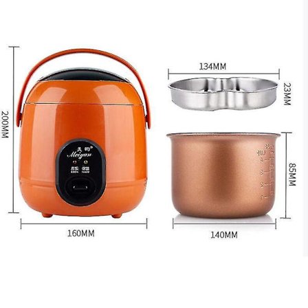 1,2l Mini Elektrisk Riskoge Gryde Opvarmning Mad Dampkoger