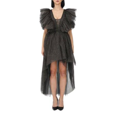 Simona Corsellini, Long Dress Zwart, Dames, Maat:M
