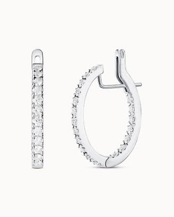 Siri diamantörhängen i 18K vitguld