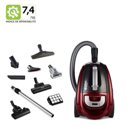 Aspirator uden pose NILFISK Meteor Deluxe - Rød - HEPA H13-filter - 2 L