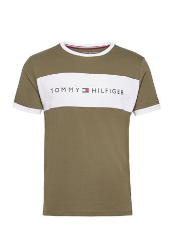 Cn Ss Tee Logo Flag Underwear Night & Loungewear Pyjama Tops Grön Tommy Hilfiger