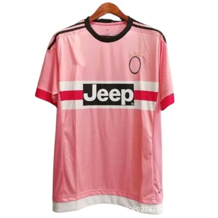 Retro-trøye sesong 15-16 Juventus kortærmet rosa fotballtrøye NR. 7 RONALDO