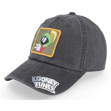 Looney Tunes - Svart unconstructed Caps - Marvin The Martian Black Dad Cap @ Hatstore