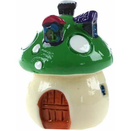 Hagepynt Sopp Harpiks Figur Håndverk Plantepot Fe Hagedekor Grønn S