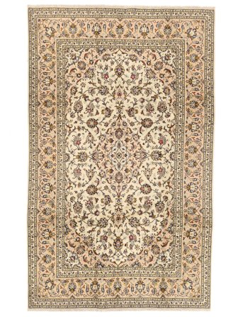 Hand Knotted Persian Keshan Fine Rug 197X318 Brown/Orange