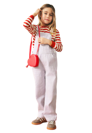 RIKIKI Hängselbyxor i bomullstwill MILLY Byxor Lila 86