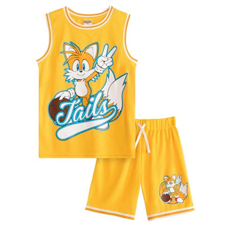 Sonic The Hedgehog Pojkar Tails Basketboll Set 7-8 År Gul