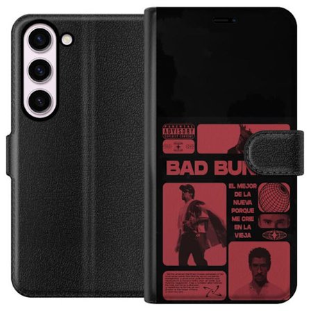 Kompatibelt Lommeboketui til Samsung Galaxy S23 Bad Bunny NFL-inspirert skjoldlogo med amerikansk fotball og stjerner