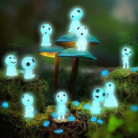 10 st Princess Mononoke figur skogsandar med för uteplats balkong