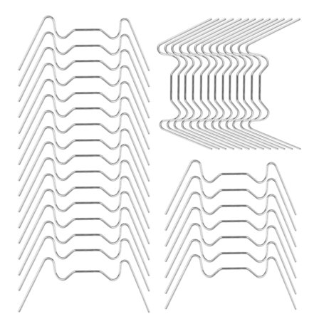 120 stk Mini drivhusklemmer, rustfritt stål W-type klemmer Drivhusglassklemme Tråd Fjærklemmer Klips for fiksering av drivhus Paneler Hage
