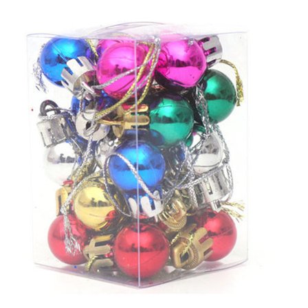 24 kpl Joulupallot Mini Joulupallokoristeet Särkymättömät Joulukuusenpallot Jouluun Lomahäät Juhlakoristelu Joulu