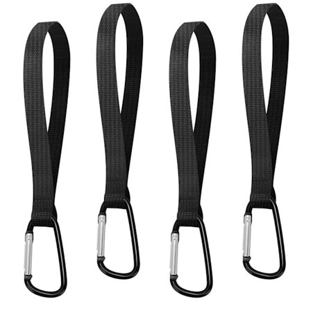 4 stk. Klapvognskroge – Multifunktionelle clips til tasker, pusletasker, håndtasker og rygsække. Universal pasform til klapvogne, cykler, indkøbsvogne