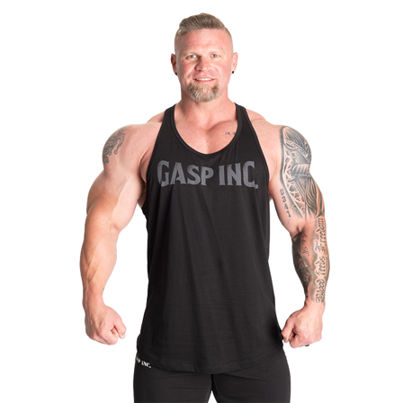 GASP Essential T-Back Paita Musta/Harmaa