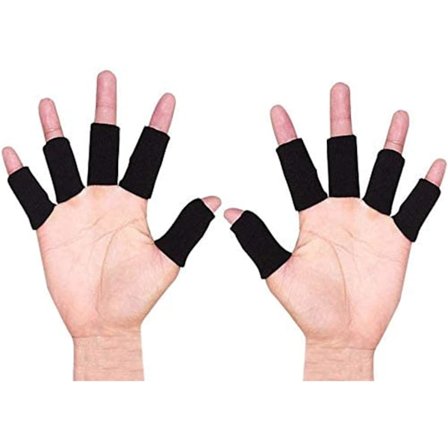10 Elastiske Fingerbeskyttere til Volleyball Basketballspillere, Nylon, Basketball Fingerbeskyttere