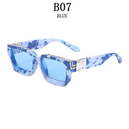 Millionär Solglasögon För VuxnaVintage Fyrkantiga Mode Glasögon Lyx Retro Solglasögon Vuxen Trendig Punk Gafas De Sol Lentes