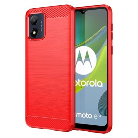 Carbon Flex Suojakotelo Motorola Moto E13 - Punainen