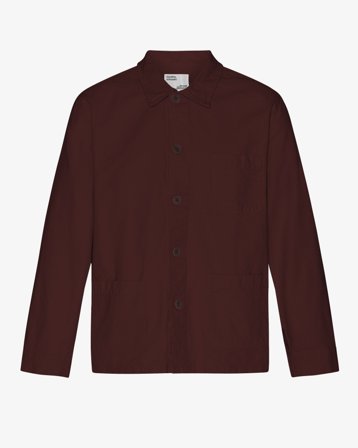 Organic Workwear Jacket - Oxblood Red S