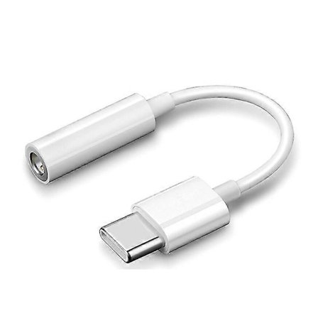 Typ C 3.5 Jack Hodetelefonlyd Aux-kabel USB til 3.5mm Hodetelefonadapter Hfmqv Hvit