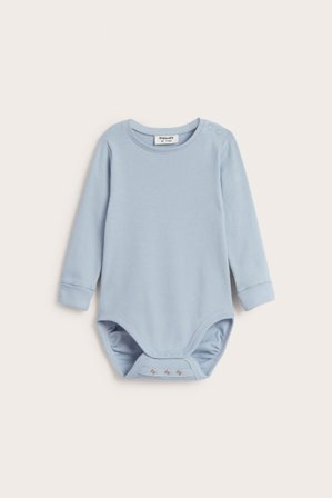 Kappahl | Prążkowane body dla niemowląt | Jasnoniebieski