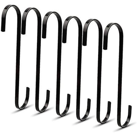 6 stk. S-kroge 20 cm Rustfrit Stål Køkken Hængende Gryder