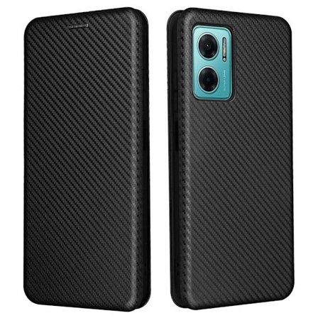 SKALO Xiaomi Redmi 10 5G Carbon Fiber Pungetui - Sort