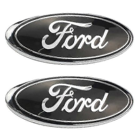 2 stk. Bilemblem Badge Til Ford F150 Ovalt Mærkat Badge Front Bag Grill Navneskilt