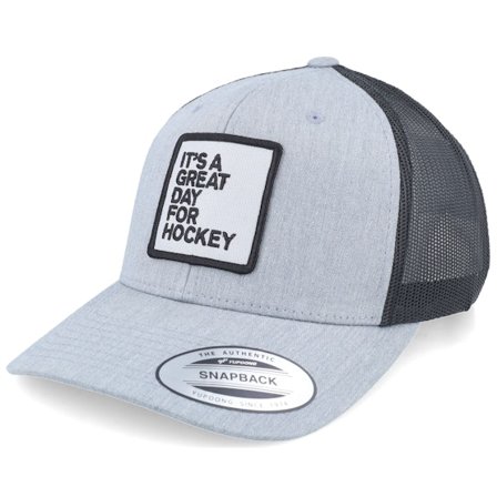 Iconic - Grå trucker Caps - Great Day For Hockey Heather Grey/Black Trucker @ Hatstore