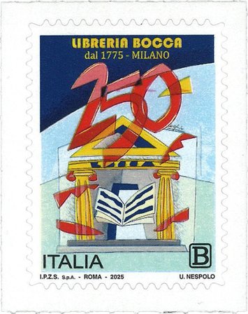 Italien - 250 års jubilæum for Libreria Bocca, Milano - Postfrisk frimærke