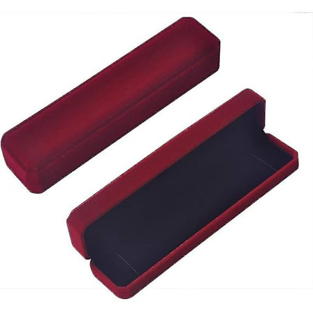 2 stk Fløyels Smykkeskrin for Ringer, Henger, Dobbelboks for Giftering, Forlovelsesringer, Ørepynt