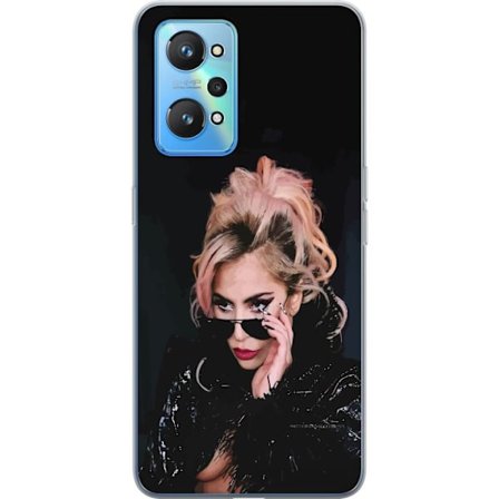 Kompatibelt Mobildeksel til Realme GT Neo2 Lady Gaga portrett med solbriller og dramatisk sminke i mørk glamorøs stil