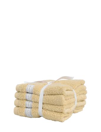 Premium Towel 30X30 4-Pack Home Textiles Bathroom Textiles Towels & Bath Towels Face Towels Gul GANT*Betinget Tilbud