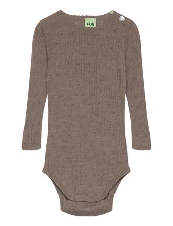 Baby Rib Cardigan FUB Brown