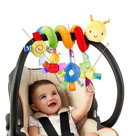 Mjuk Baby Music Spjälsäng Barnvagn Hängande Spiral Sensorisk pedagogisk leksak V Z X