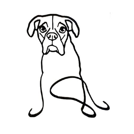 Abstrakt hundprydnad Modern djurskulptur B B