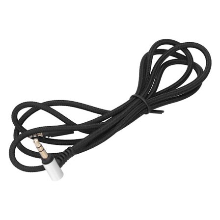 1,2 m hörlursljudkabel svart flätad tråd ersättning för Sennheiser Momentum headset