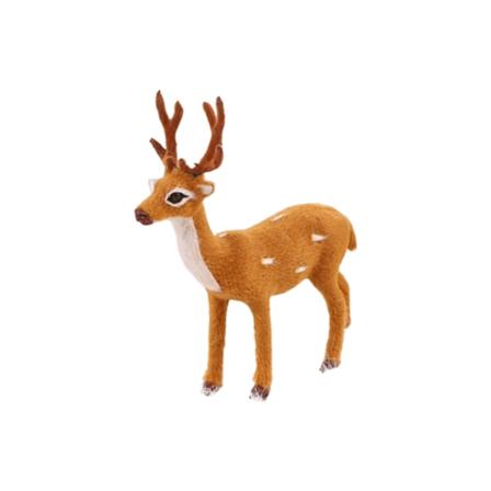 Plysj Reinsdyr Stående Jul Sika Hjort Xmas Elgdukker Ferie Reinsdyrfigurer Naturtro utstoppede Dyr Hjortmodell