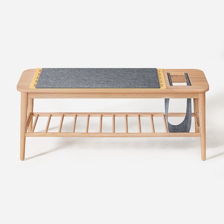 Rootz Skobänk med förvaring - Entrébänk - Skoställ - Hantverk av tappskarv - Enkel montering - Miljövänliga material - 110 cm x 44 cm x 37 cm