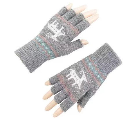 Unisex Vinter Halvfingerhandsker Varme Vinter Fingerløse Touchscreen Handsker Strækbare Strikke Skrivehandsker