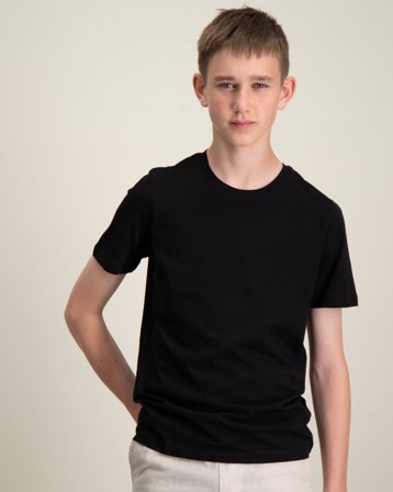 Jack & Jones JJEORGANIC BASIC TEE SS O-NECK NOOS JNR Schwarz T-Shirts Jungen - Kids Brand Store