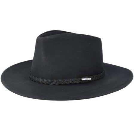 Stetson - Svart western Hatt - Buffalo Leather Black Western @ Hatstore