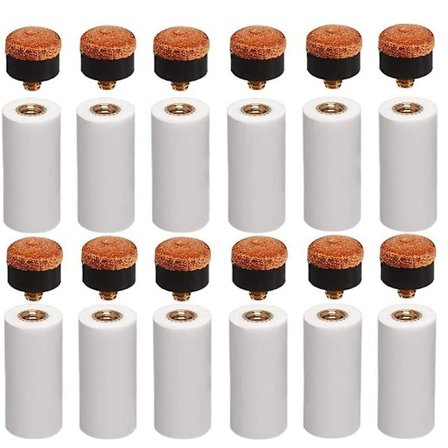 12 Sarjaa 12mm Biljarditikkujen Kärkeä Messinki Ruuvi Vaihto Kärkeä Biljarditikkujen Ferrulella Snookerille