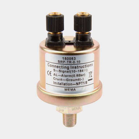 Oljetrycksgivare med alarm 10 bar 1/8""-27 NPTF