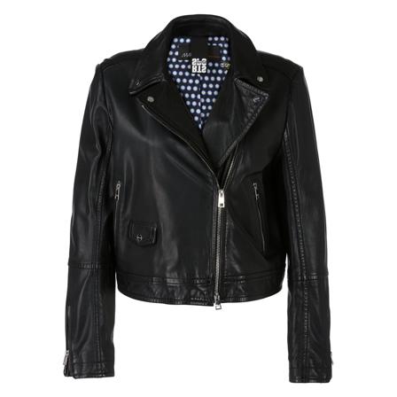 Marc Cain Leather Jas , Zwart , Dames , Maat: S