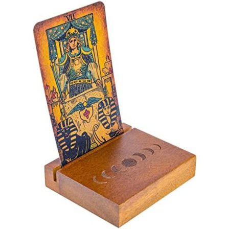 Curawood Tarot Card Holder Stand - Visa ditt dagliga kort - Trä Tarot Card Stand - Tarot Tillbehör ö r - Tarot Board Altar Stand - Pagan&
