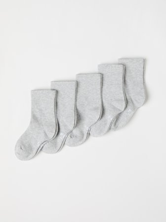 5-pakning sokker - 40|42 - barneklær - grey - Polarn O. Pyret